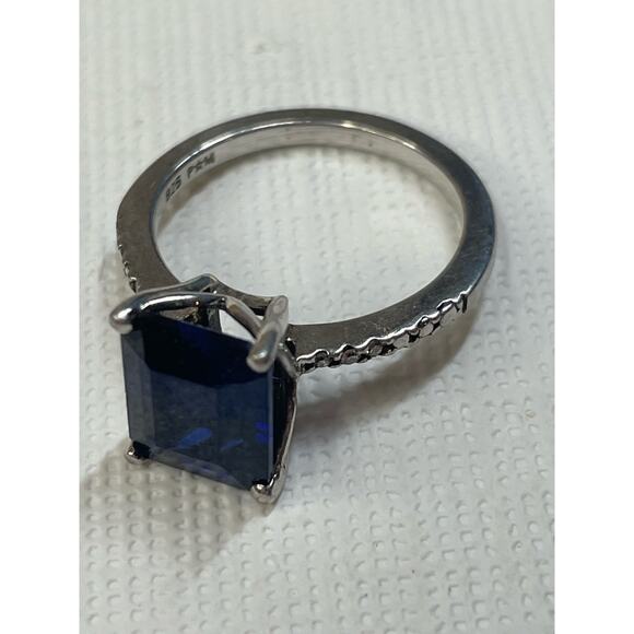 Sterling Silver 925 Blue Stone Ring Women's 6.75 Stunning - Picture 5 of 8